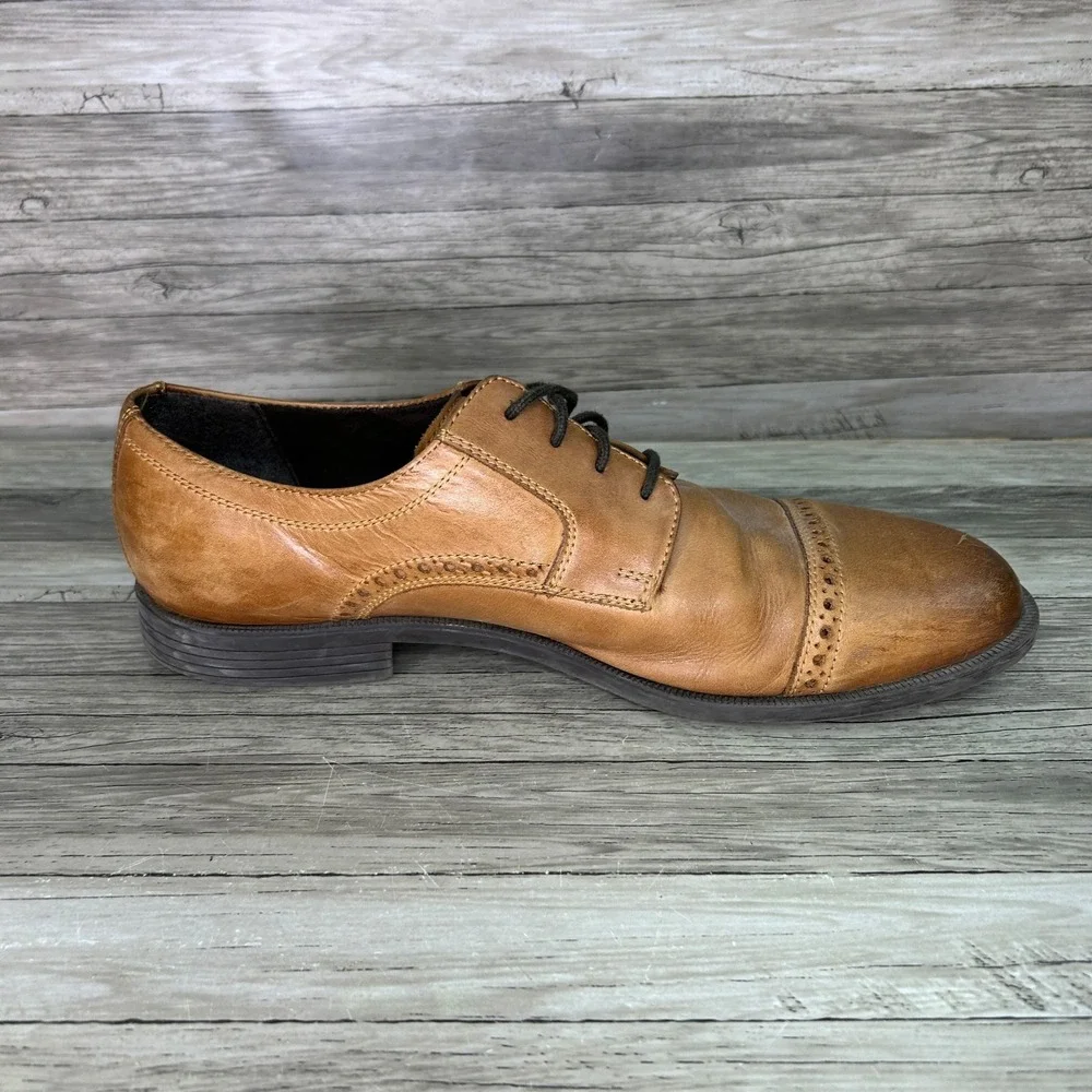 Cole Haan Grand OS Oxford 10.5 Cap Toe Brogue British Tan Professional Classic